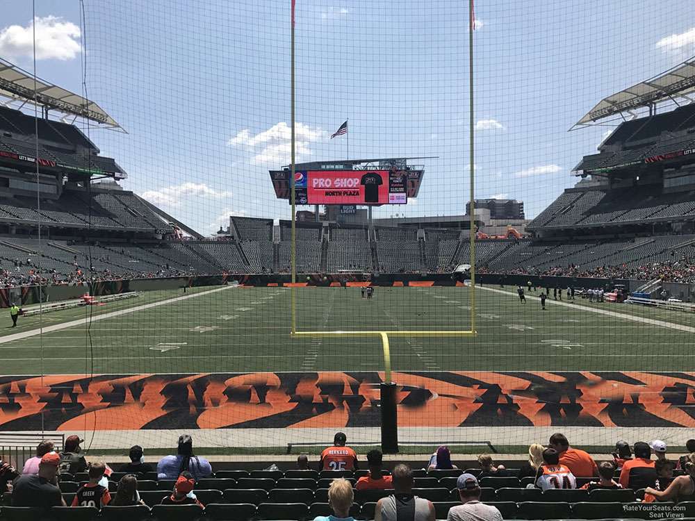 The view from Section 126 at Paycor Stadium.