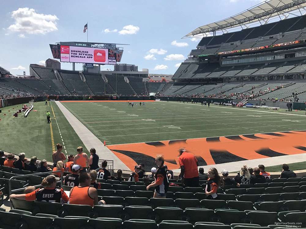 The view from Section 130 at Paycor Stadium.