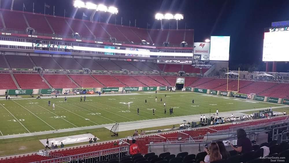 The club level at Raymond James Stadium.