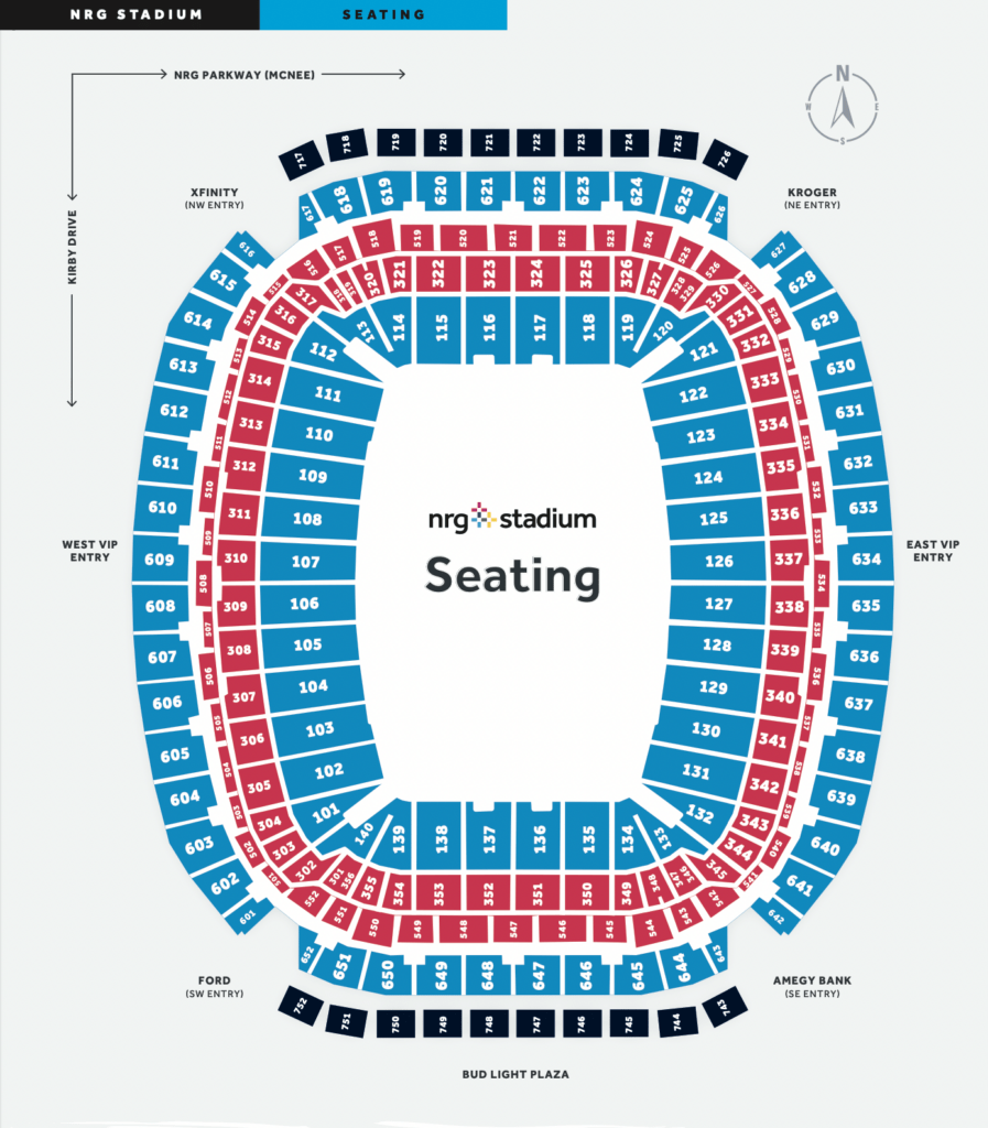 seating chart at nrg stadium