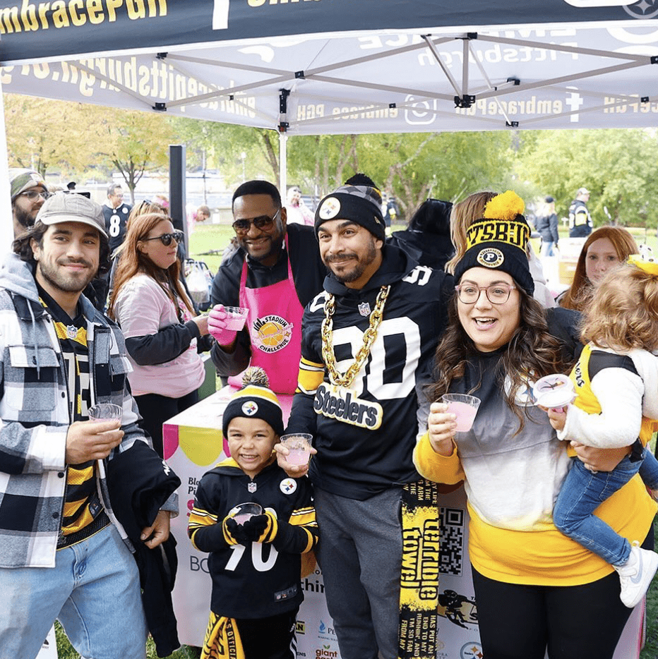 family tailgating at acrisure stadium