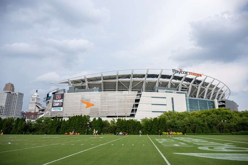 The practice field next to Paycor Stadium