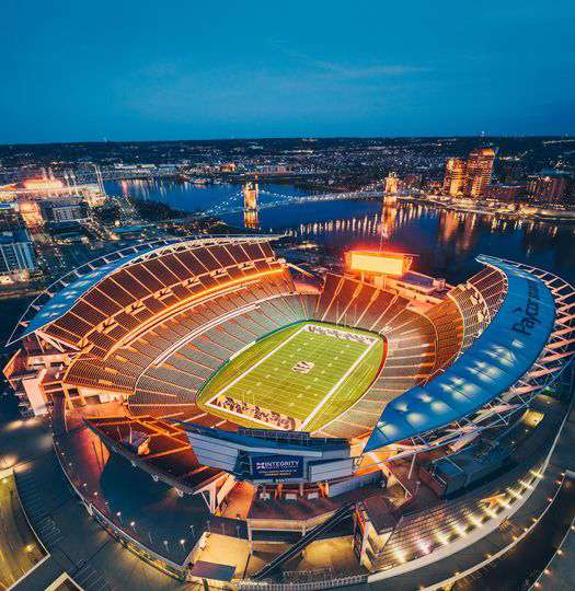 Paycor Stadium at night