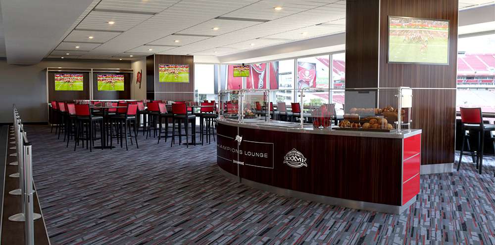 The AeroVanti Lounge (previously known as the Champions Lounge) at Raymond James Stadium.