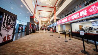 A Stadium Club Concourse at Raymond James Stadium.