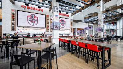 The East Stadium Club at Raymond James Stadium.