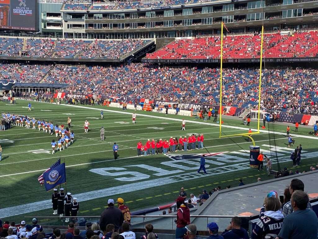 100 level seating gillette stadium