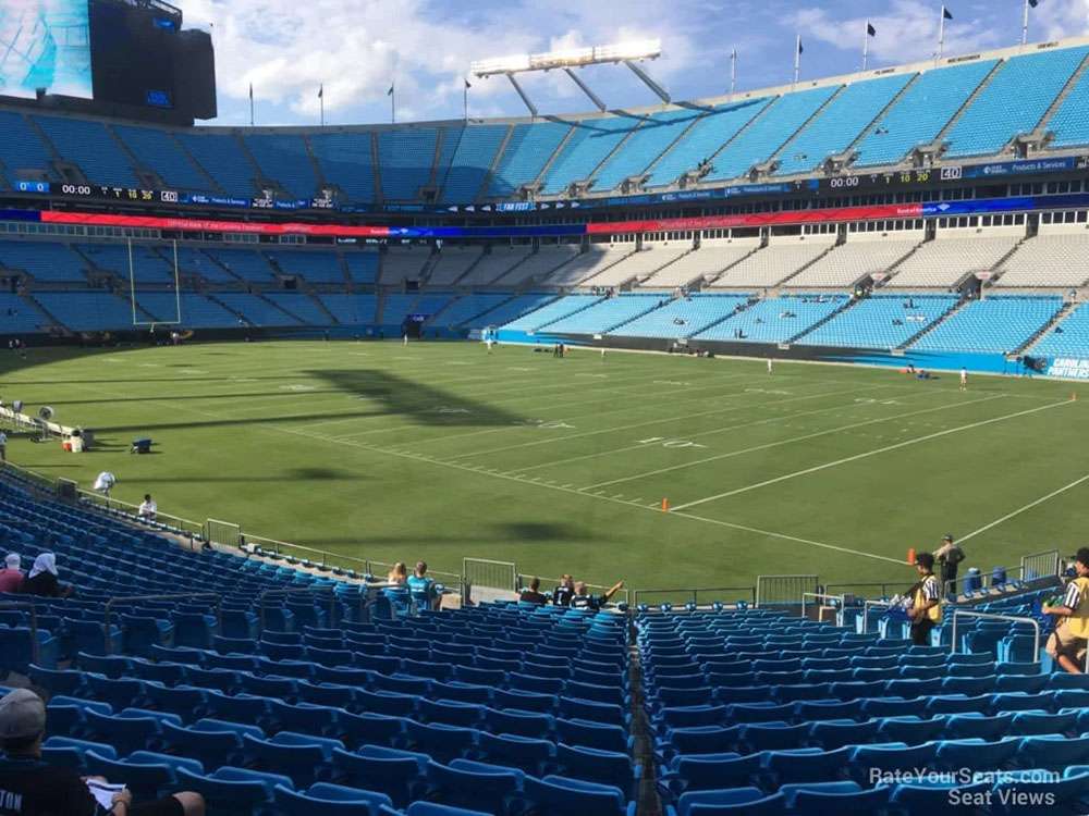 View of the field from Section 126 at Bank of America Stadium, Charlotte.