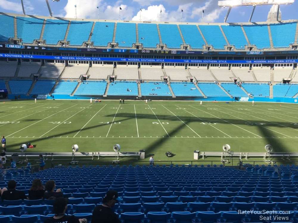 View of the field from Section 131 at Bank of America Stadium, Charlotte.