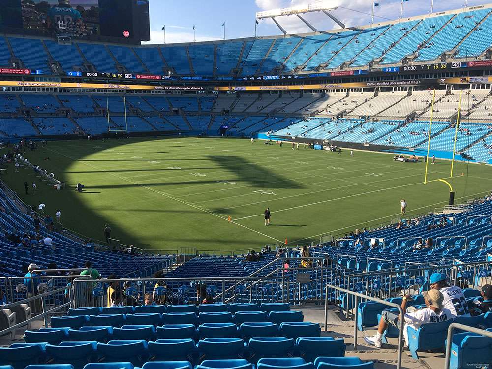 View of the field from Section 234 at Bank of America Stadium, Charlotte.