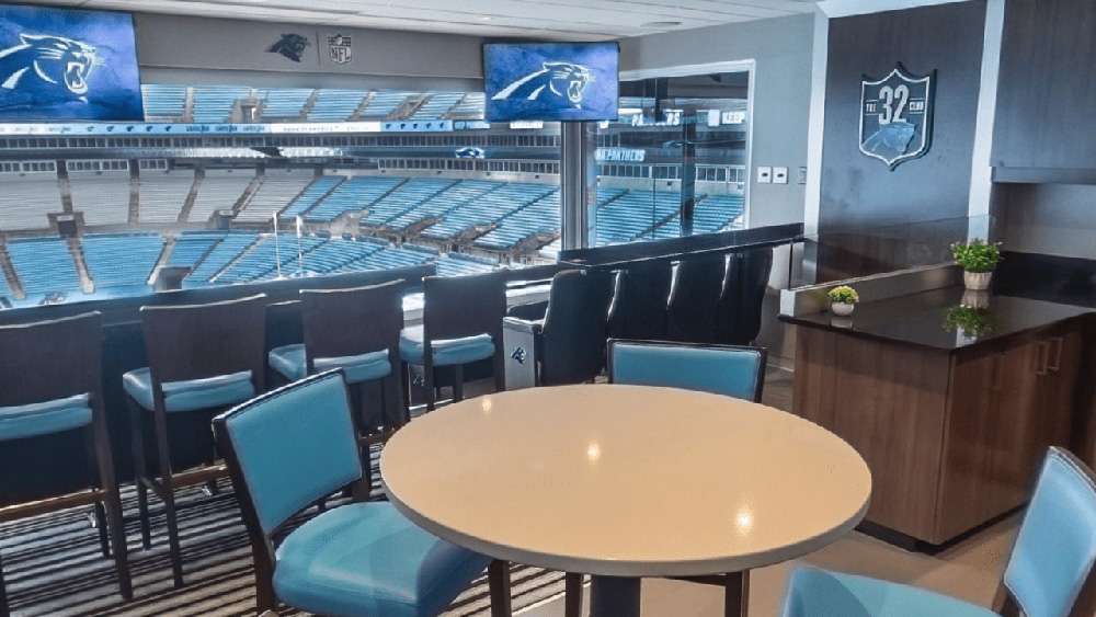 The Huddle club at Bank of America Stadium, Charlotte.