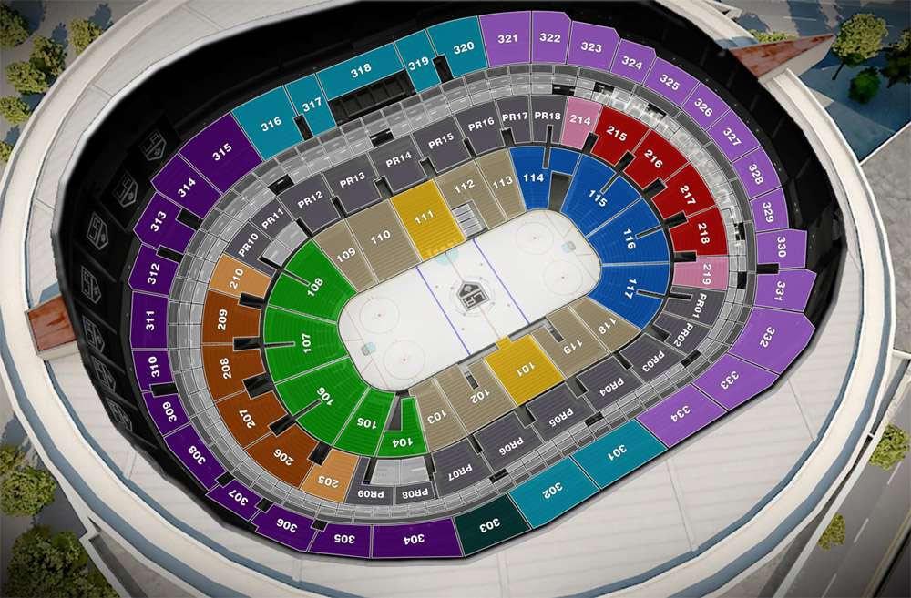 Seating Map at Crypto.com Arena, Los Angeles.