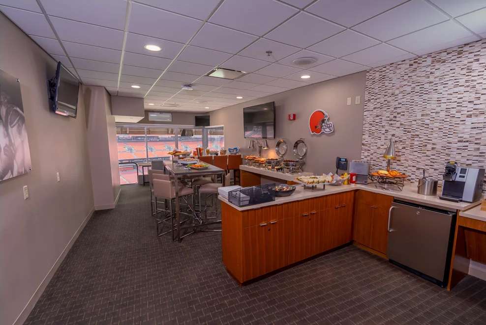 An Enclosed Suite at Huntington Bank Field, Cleveland.