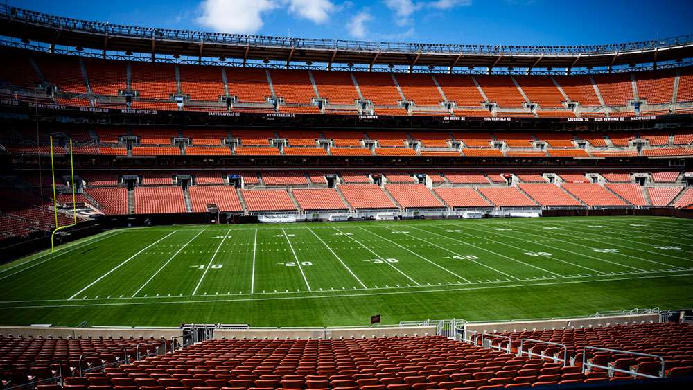 View from the Premium Terrace Seats at Huntington Bank Field, Cleveland.