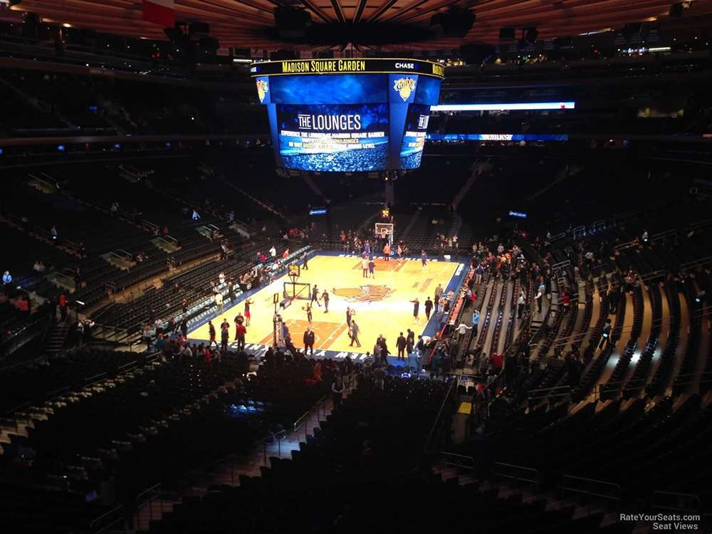 View from the Hub Loft on the 200 Level at Madison Square Garden, New York City.