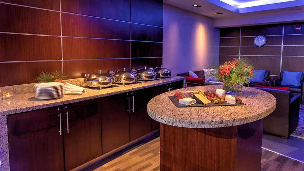 Luxury catering in a Lexus Level Suite at Madison Square Garden, New York City.