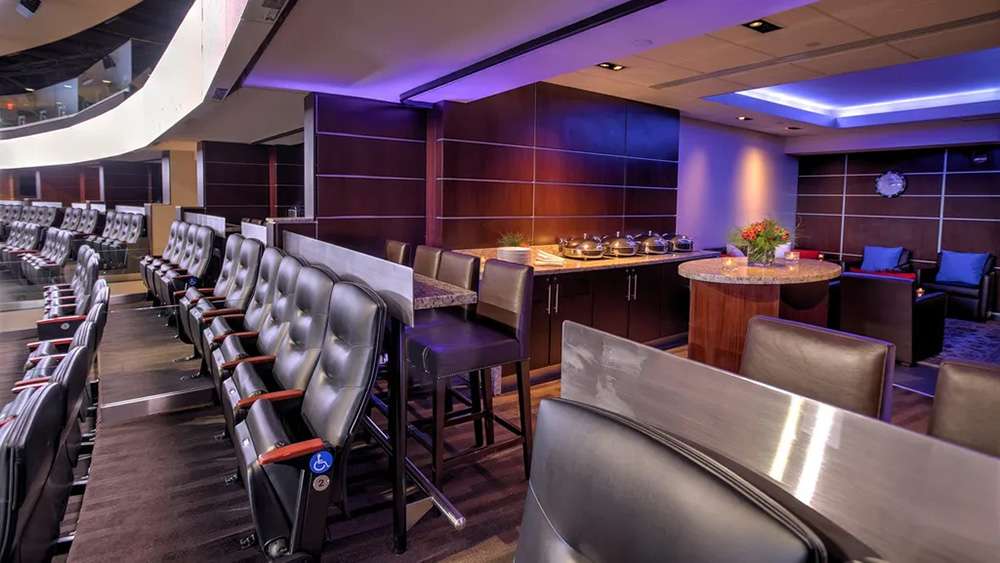 Seating in a Lexus Level Suite at Madison Square Garden, New York City.