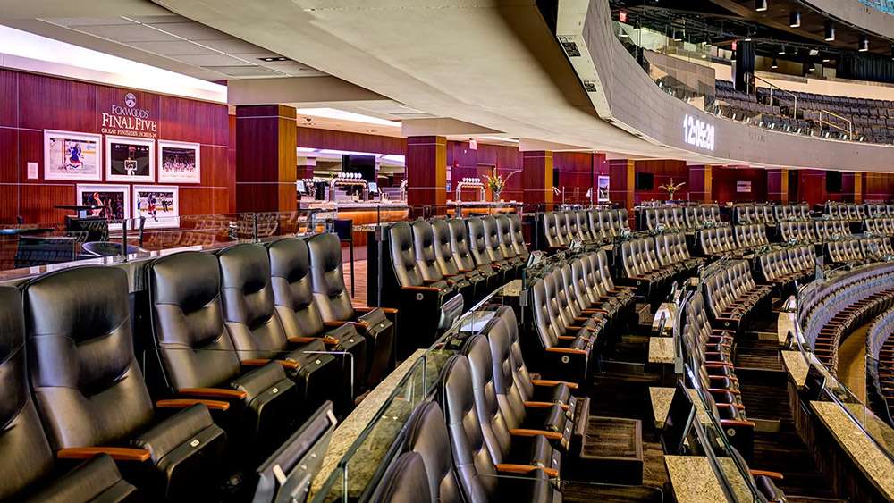 Premium seating at the Madison Club at Madison Square Garden, New York City.