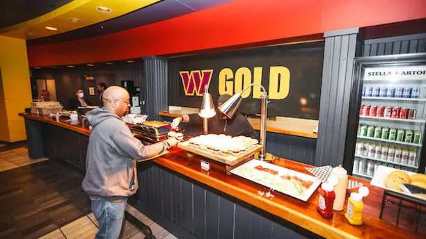 Food and beverages at one of the Dream Seats concessions at Northwest Stadium, Landover.