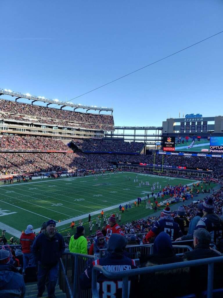 shaded seating gillette stadium