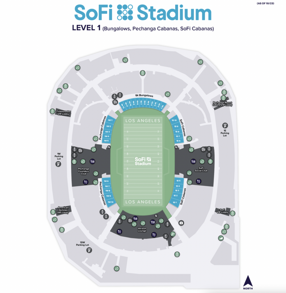 level 100 sofi stadium seating