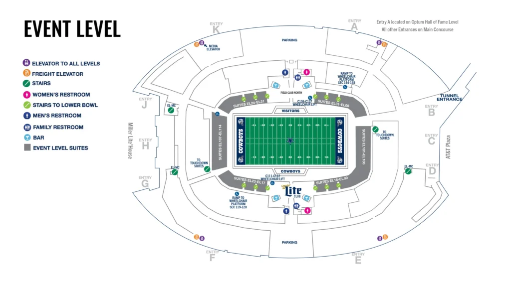 suite level seating att stadium