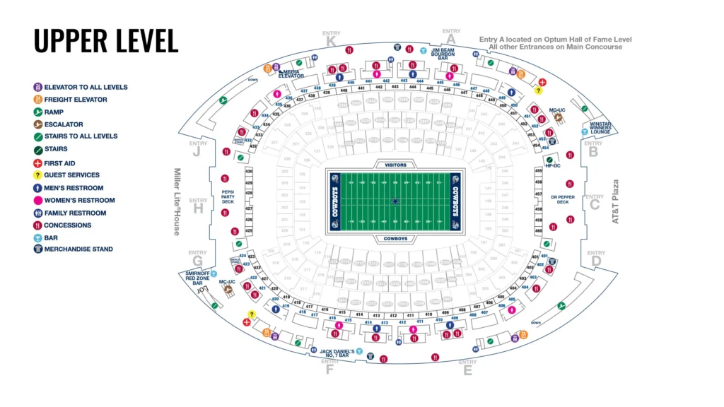 upper level seating att stadium