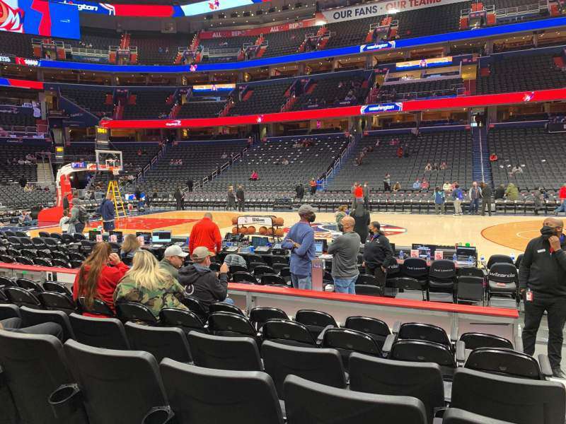 View of the court from section 100 at Capital One Arena, Washington D.C.