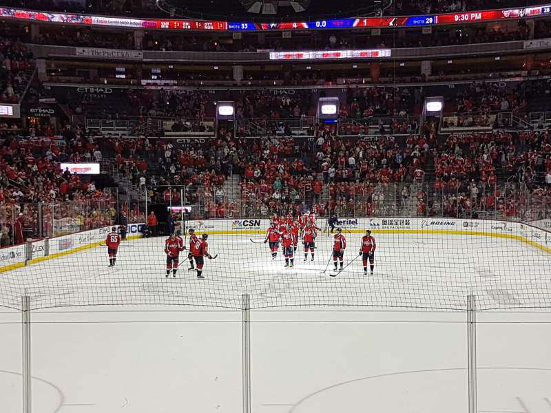 View of the ice from section 105 at Capital One Arena, Washington D.C.