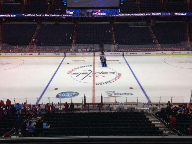 View of the ice from section 200 at Capital One Arena, Washington D.C.