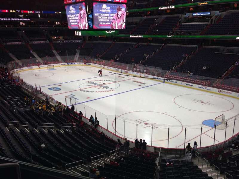 View of the ice from section 205 at Capital One Arena, Washington D.C.