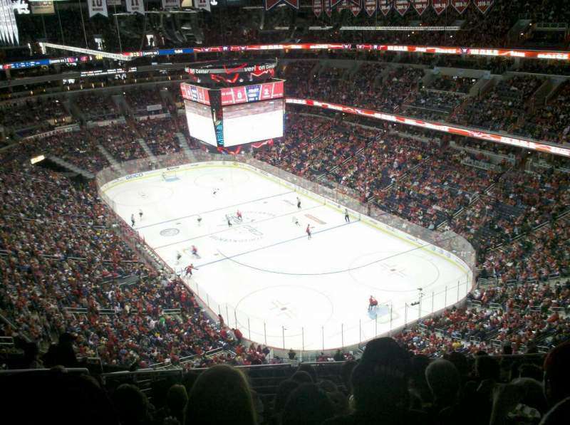 View of the ice from section 406 at Capital One Arena, Washington D.C.