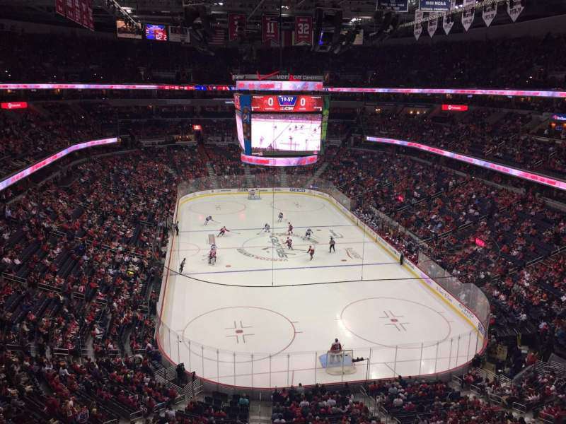 View of the ice from section 425 at Capital One Arena, Washington D.C.