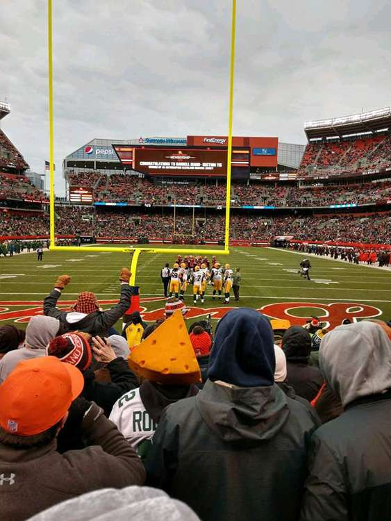 View of the field from section 120 at Huntington Bank Field, Cleveland.