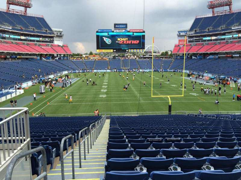 View from section 101 at Nissan Stadium, Nashville.