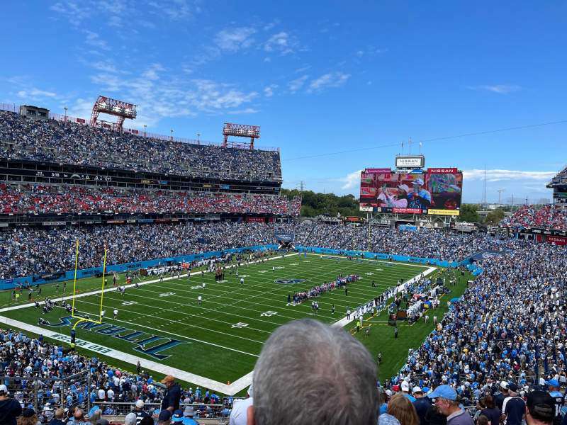 View from section 221 at Nissan Stadium, Nashville.