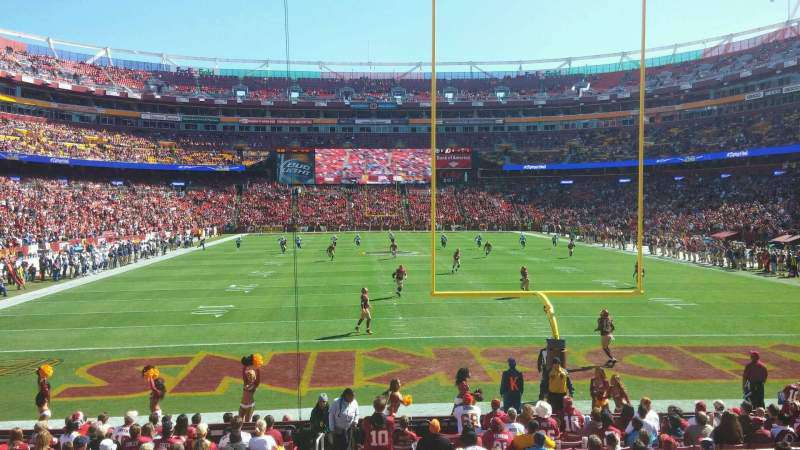 View of the field from section 11 at Northwest Stadium, Landover.