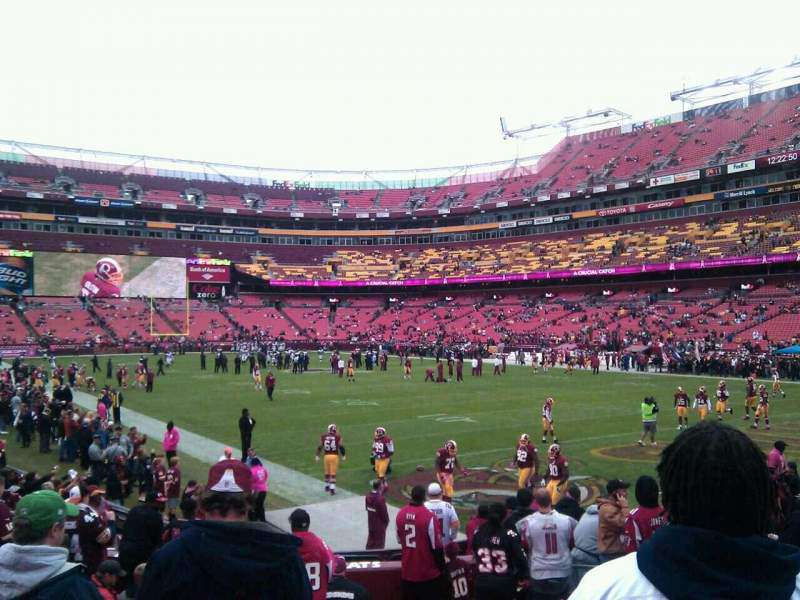 View of the field from section 114 at Northwest Stadium, Landover.