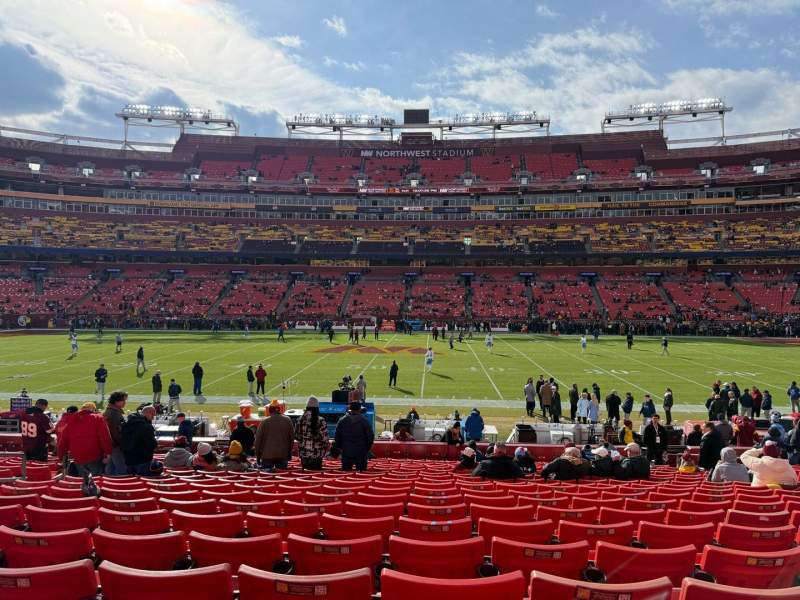 View of the field from section 121 at Northwest Stadium, Landover.