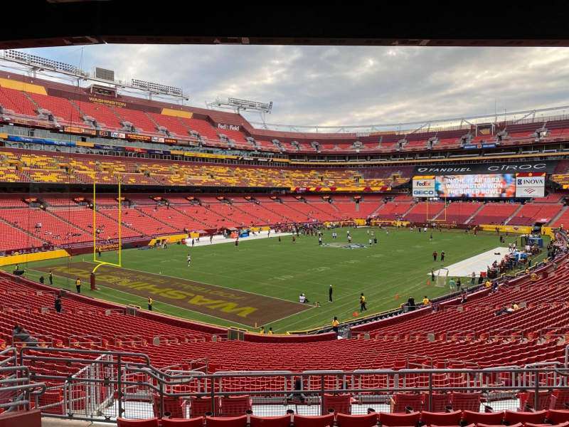 View of the field from section 228 at Northwest Stadium, Landover.