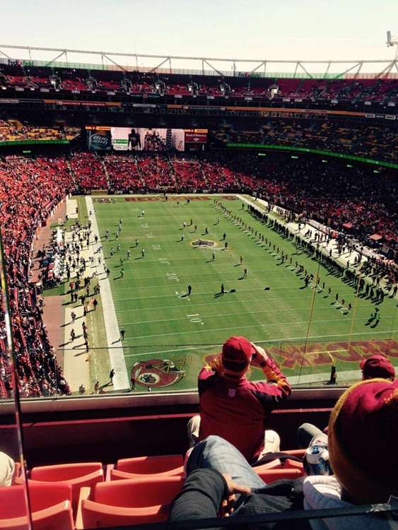 View of the field from section 416 at Northwest Stadium, Landover.