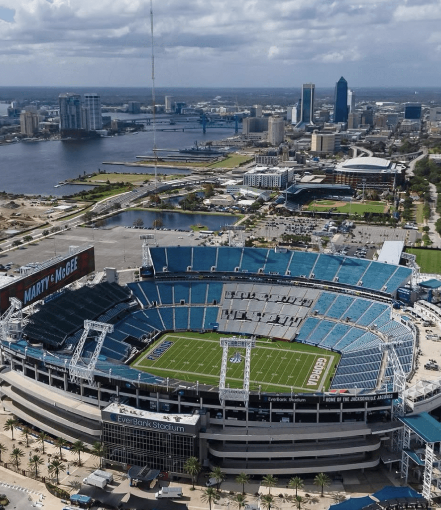 overhead shot of everbank stadium